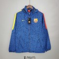 Barcelona Vestes Coupe Vent Blue Camouflage 2021/2022