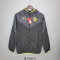 Borussia Dortmund Vestes Coupe Vent Black Grey 2021/2022