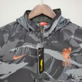 Liverpool Vestes Coupe Vent Grey Camouflage 2021/2022