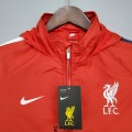 Liverpool Vestes Coupe Vent White Red Black 2021/2022