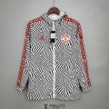 Manchester United Vestes Coupe Vent White Stripes 2021/2022
