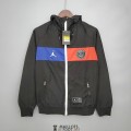 PSG x JORDAN Vestes Coupe Vent Black Blue Red 2021/2022