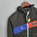 PSG x JORDAN Vestes Coupe Vent Black Blue Red 2021/2022