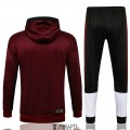 PSG x Jordan Veste Capuche Burgundy + Pantalon Black 2021/2022