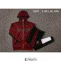 PSG x Jordan Veste Capuche Burgundy + Pantalon Black 2021/2022