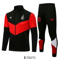 AC Milan Veste Black Red + Pantalon Black Red 2021/2022