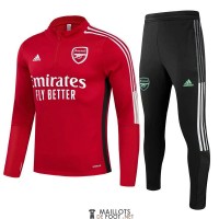 Arsenal Sweat Entrainement Red + Pantalon Black 2021/2022