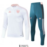 Arsenal Sweat Entrainement White + Pantalon Green 2021/2022