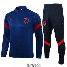 Atletico De Madrid Sweat Entrainement Blue + Pantalon Navy 2021/2022