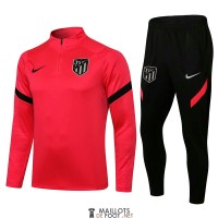 Atletico De Madrid Sweat Entrainement Red + Pantalon Black 2021/2022