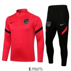 Atletico De Madrid Sweat Entrainement Red + Pantalon Black 2021/2022