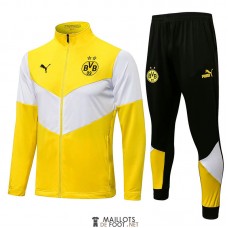 Borussia Dortmund Veste Yellow White + Pantalon Black 2021/2022