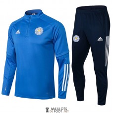 Leicester City Sweat Entrainement Blue + Pantalon Navy 2021/2022