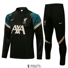 Liverpool Sweat Entrainement Black GB + Pantalon Black 2021/2022