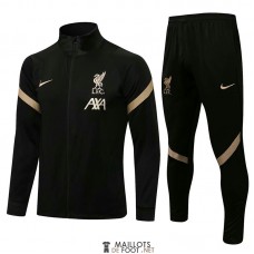 Liverpool Veste Black + Pantalon Black 2021/2022