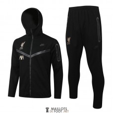 Liverpool Veste Capuche Black I + Pantalon Black I 2022/2023