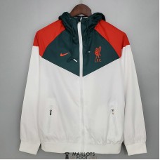 Liverpool Vestes Coupe Vent White Green I 2021/2022