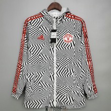 Manchester United Vestes Coupe Vent White Stripes 2021/2022