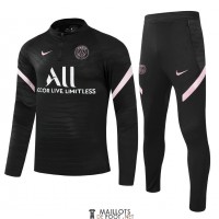 PSG Sweat Entrainement Black + Pantalon Black 2021/2022