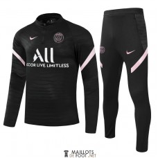 PSG Sweat Entrainement Black + Pantalon Black 2021/2022