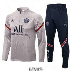 PSG Sweat Entrainement Light Grey Dots + Pantalon 2021/2022