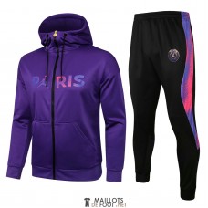 PSG x Jordan Veste Capuche Purple+ Pantalon Black 2021/2022
