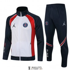 PSG x Jordan Veste White Navy + Pantalon Navy 2021/2022