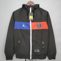 PSG x JORDAN Vestes Coupe Vent Black Blue Red 2021/2022