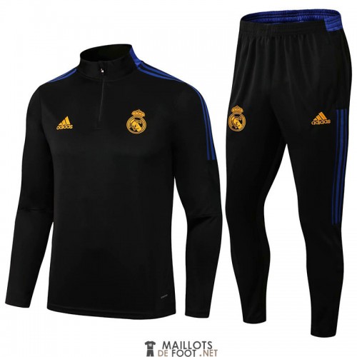 Real Madrid Sweat Entrainement Black + Pantalon Black 2021/2022