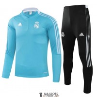 Real Madrid Sweat Entrainement Blue + Pantalon Black 2021/2022