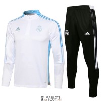 Real Madrid Sweat Entrainement White II + Pantalon Black II 2021/2022