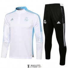 Real Madrid Sweat Entrainement White II + Pantalon Black II 2021/2022