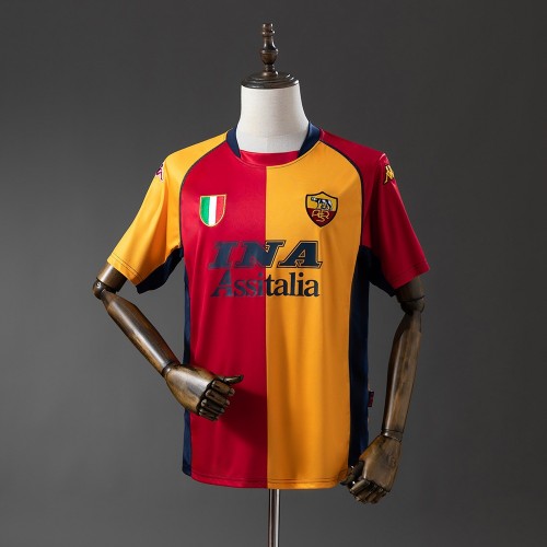 Maillot AS Roma Retro Domicile Champions League 2001/2002 Maillot AS Roma Retro Domicile Champions League 2001/2002