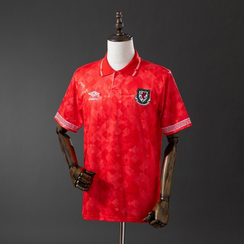 Maillot Pays De Galles Retro Domicile 1990 Maillot Pays De Galles Retro Domicile 1990