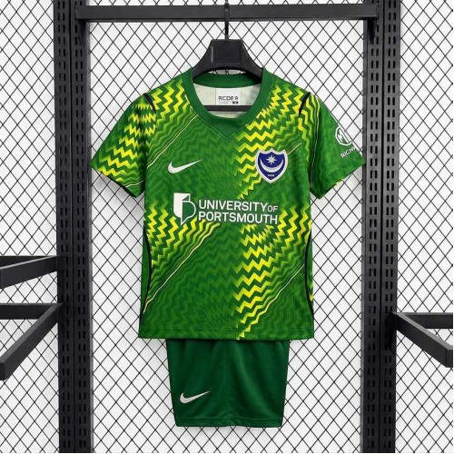 Maillot Portsmouth FC Enfant Gardien De But Green 2026/2027 Maillot Portsmouth FC Enfant Gardien De But Green 2026/2027